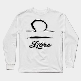 Libra Zodiac Design Long Sleeve T-Shirt